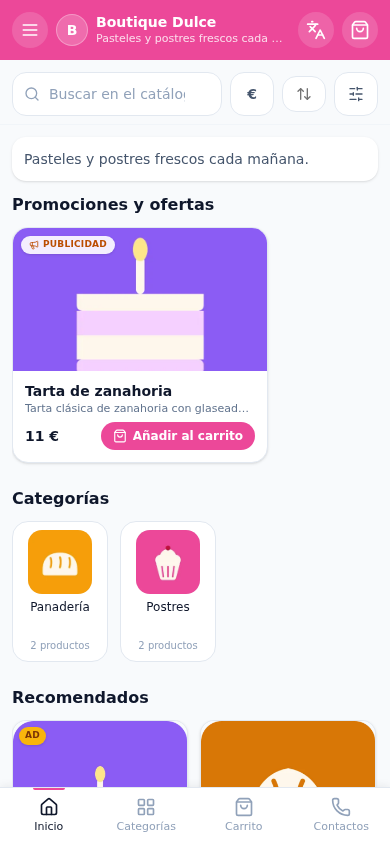 TG Shop Constructor — storefront demo